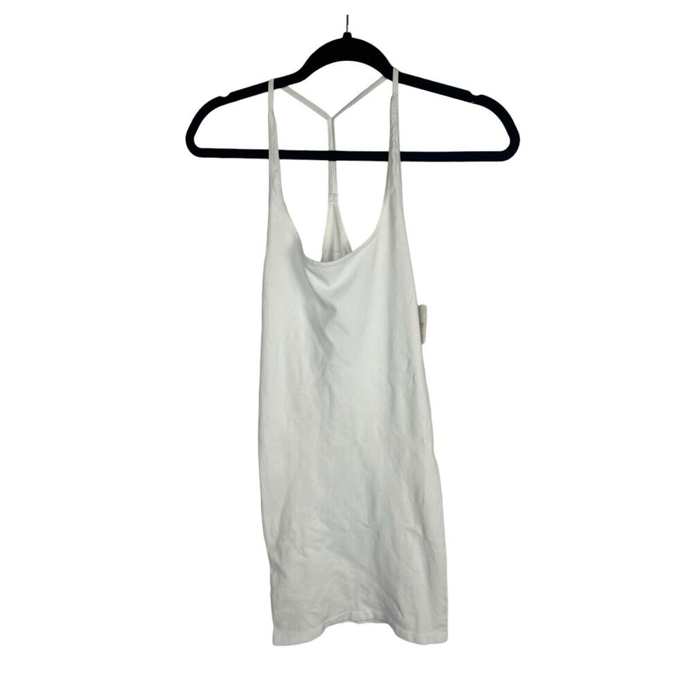 NEW XS/S Free People Intimates Racer Tank Ribbed White Long Stretch Bodycon Dres